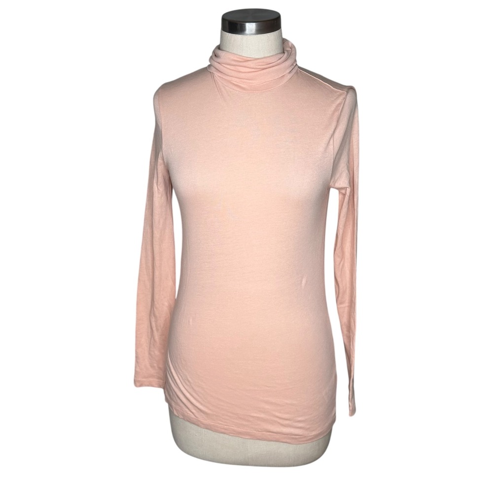 J.CREW Turtleneck Pink Long Sleeve Cotton Women's Size Small Lightweight Preppy